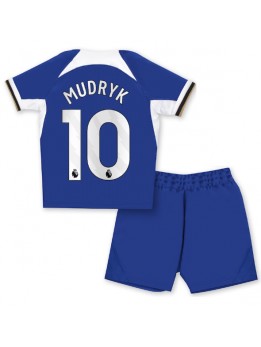 Chelsea Mykhailo Mudryk #10 Replika Hemmakläder Barn 2023-24 Kortärmad (+ byxor)